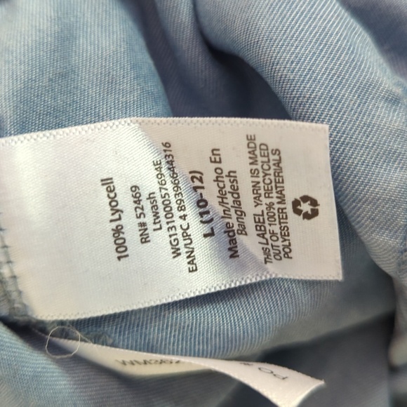 Wonder Nation Pull-on Denim Cargo Joggers Girls Size L 10-12 - Picture 4 of 5